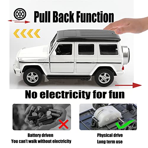 TOKAXI 1/36 Scale Mercedes Benz AMG G63 Diecast Car – Pull Back G Wagon Toy with Opening Doors