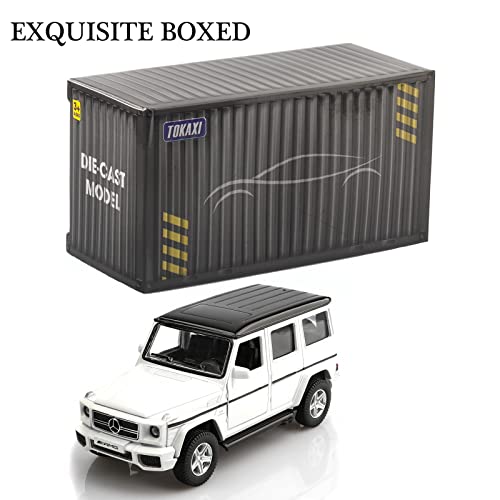 TOKAXI 1/36 Scale Mercedes Benz AMG G63 Diecast Car – Pull Back G Wagon Toy with Opening Doors