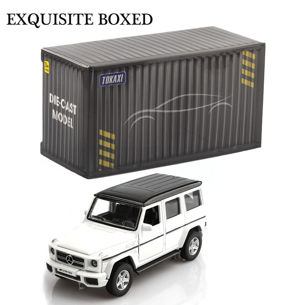 TOKAXI 1/36 Scale Mercedes Benz AMG G63 Diecast Car – Pull Back G Wagon Toy with Opening Doors