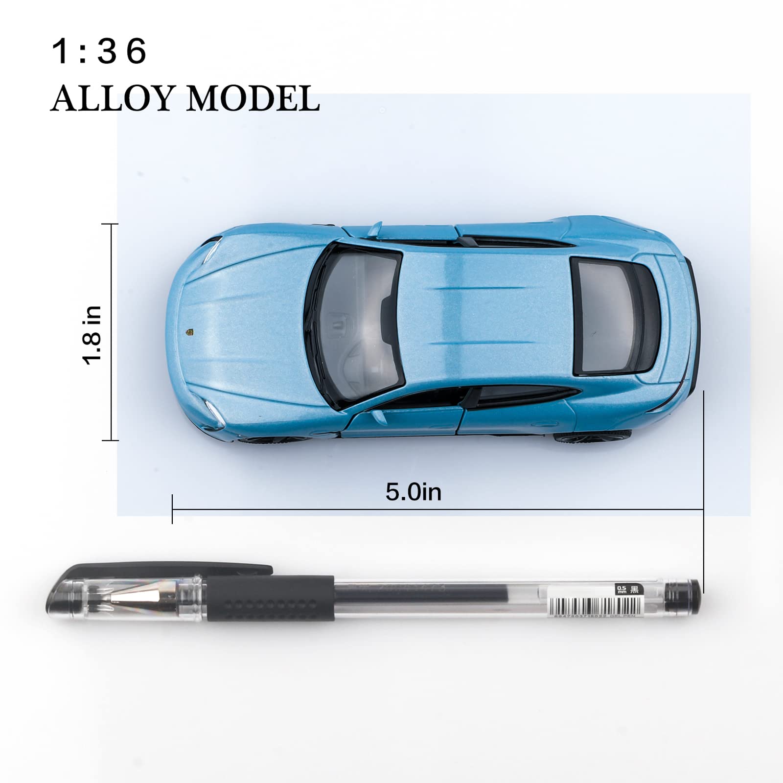 TOKAXI 1/36 Scale Porsche Taycan Turbo Diecast Car – Pull-Back Toy for Kids