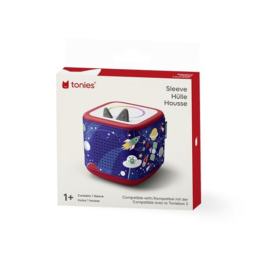 Tonies Sleeve for Toniebox 2 - Space Design Wrap - Faux Leather & Silicone