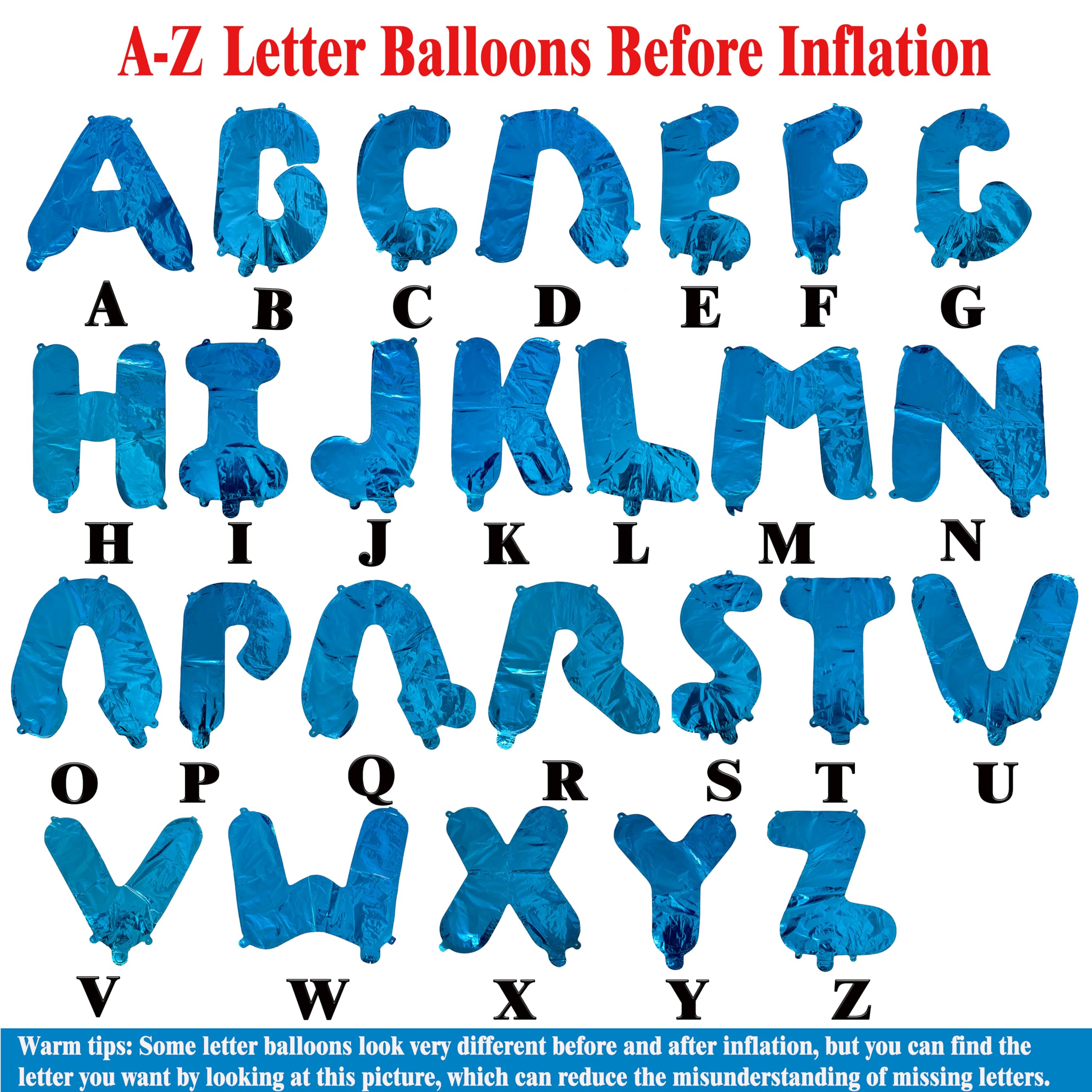 TONIFUL 52-Piece 16-Inch Black Foil Letter Balloons – Two Complete Alphabets for Custom Phrases