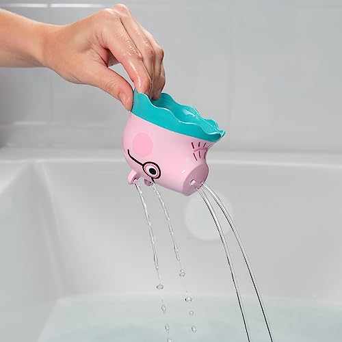 Toomies Peppa Pig Nesting Family – 4 Characters, Bath Pourers & Rattle Toy for Toddlers 18M+