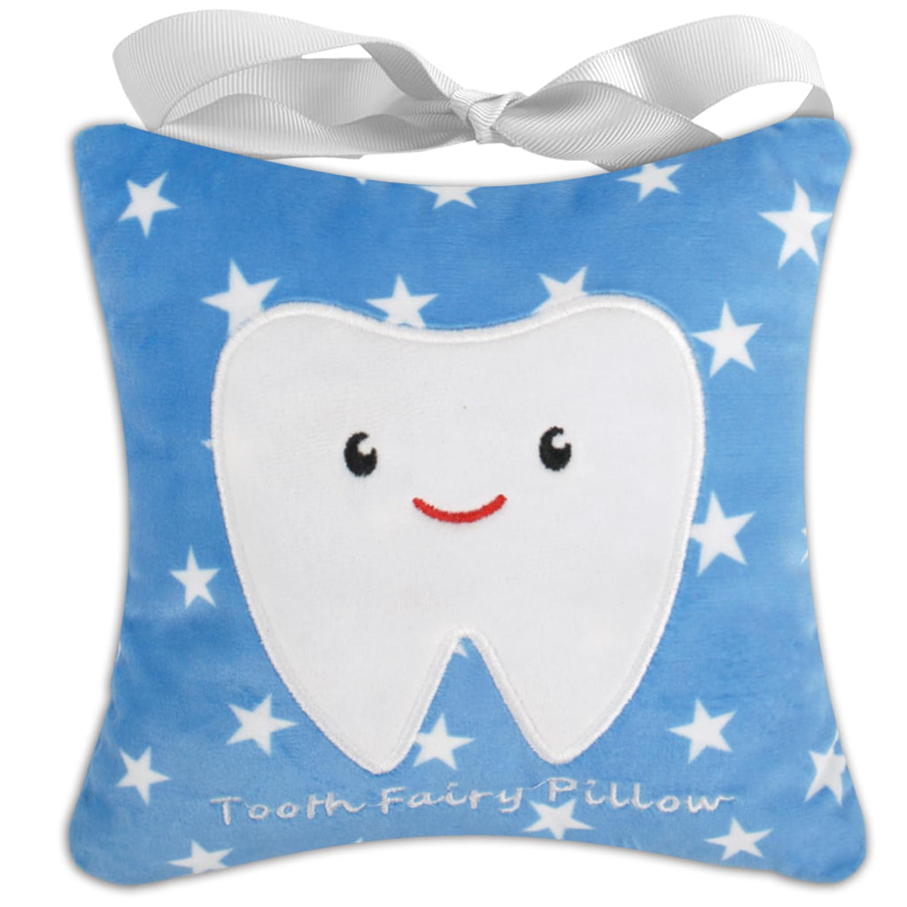 Tooth Fairy Pillow with Hidden Pocket and Hanging Strap – Felt Tooth Holder for Lost Teeth