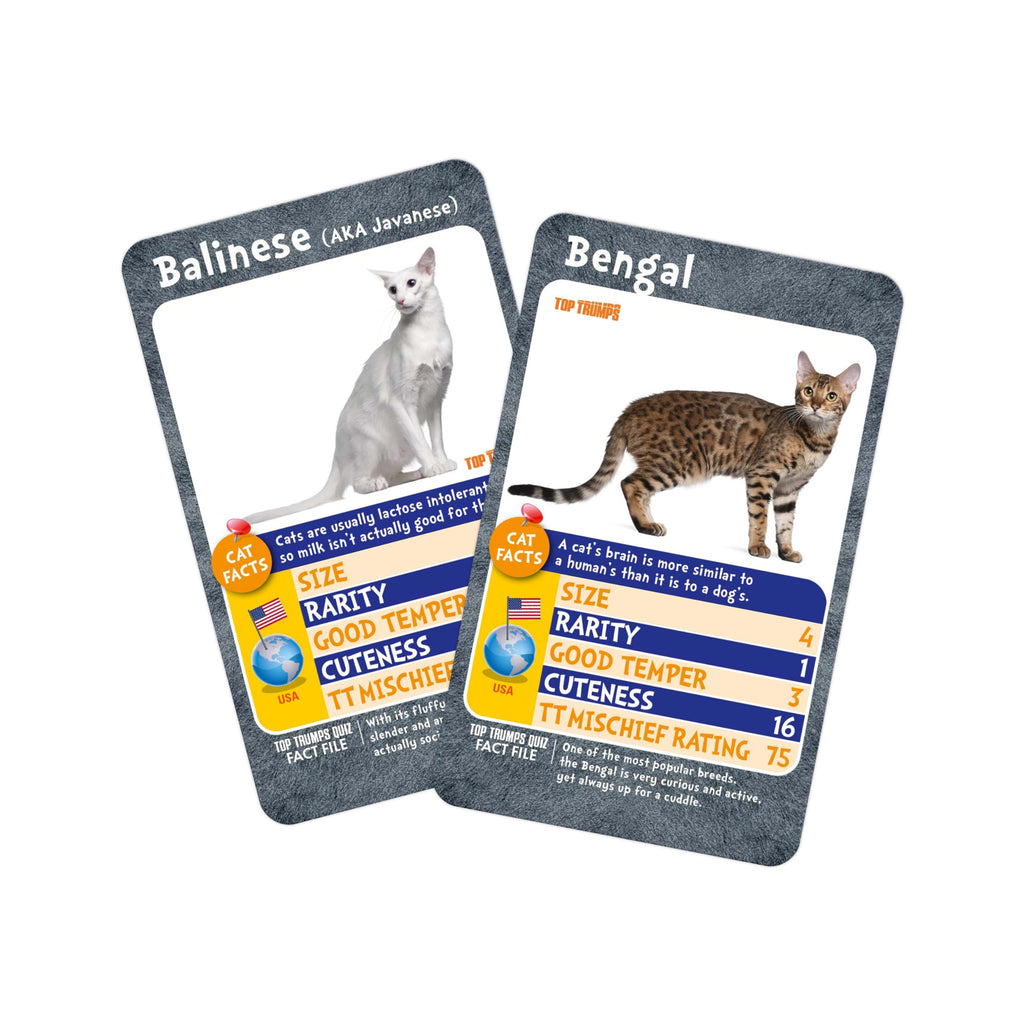Top Trumps Cats Card Game: Learn Fun Facts About Bengal, British Shorthair & Siberian Cats – Educational Family Game for Ages 6+