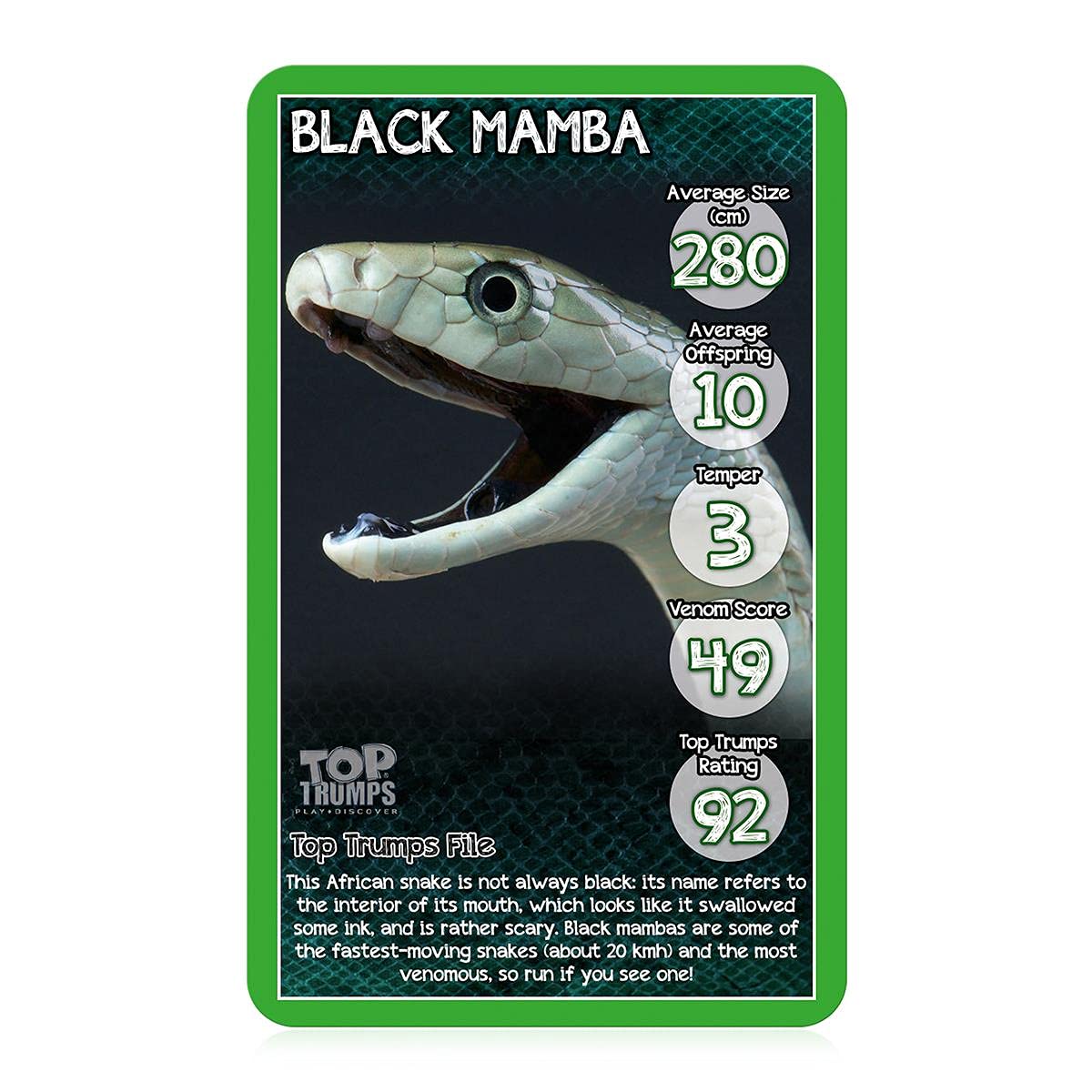 Top Trumps Snakes Card Game – 30 Cards of Slithery Facts & Fun