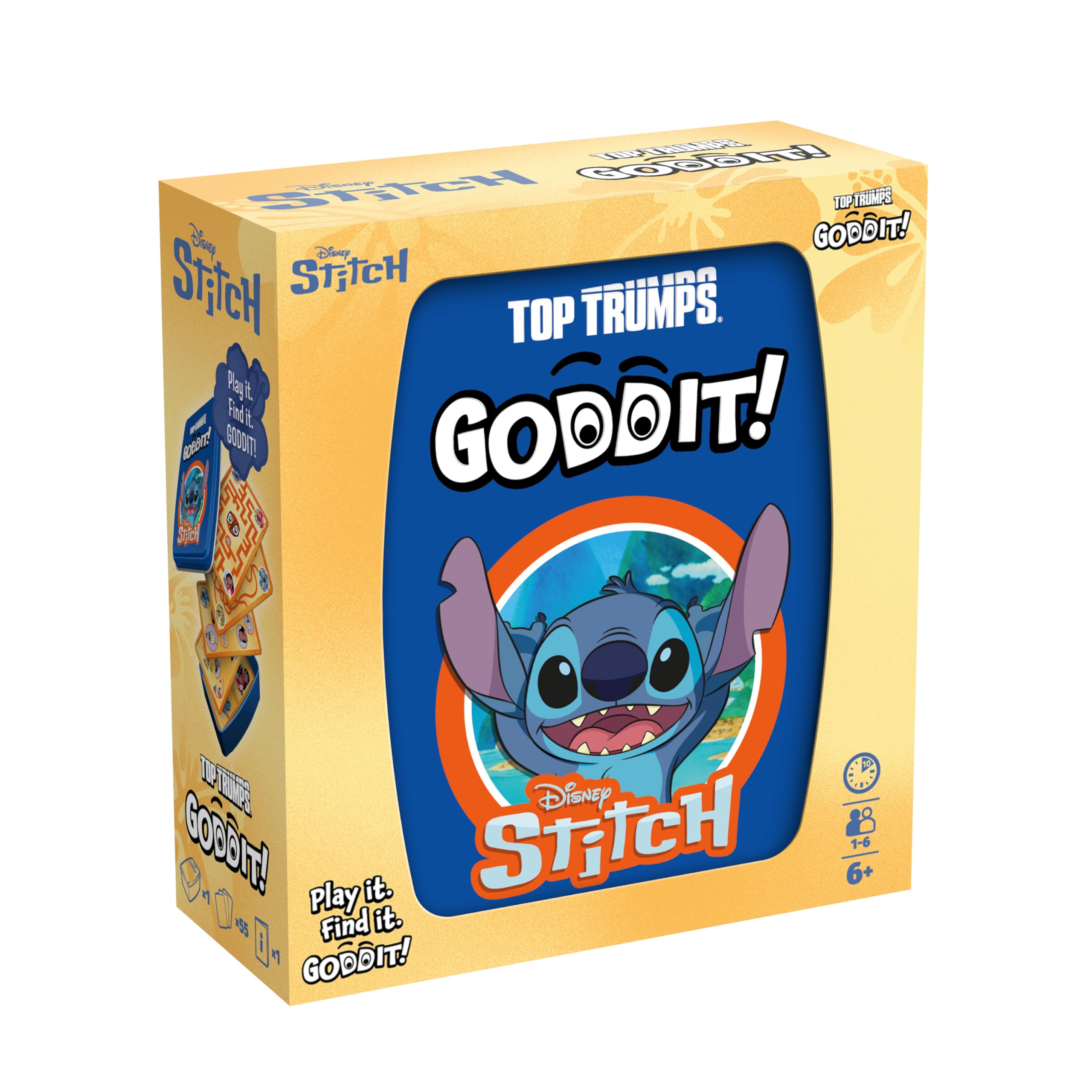 Top Trumps Stitch Goddit! Card Game – 5 Puzzle Games, 55 Cards, Travel Tin