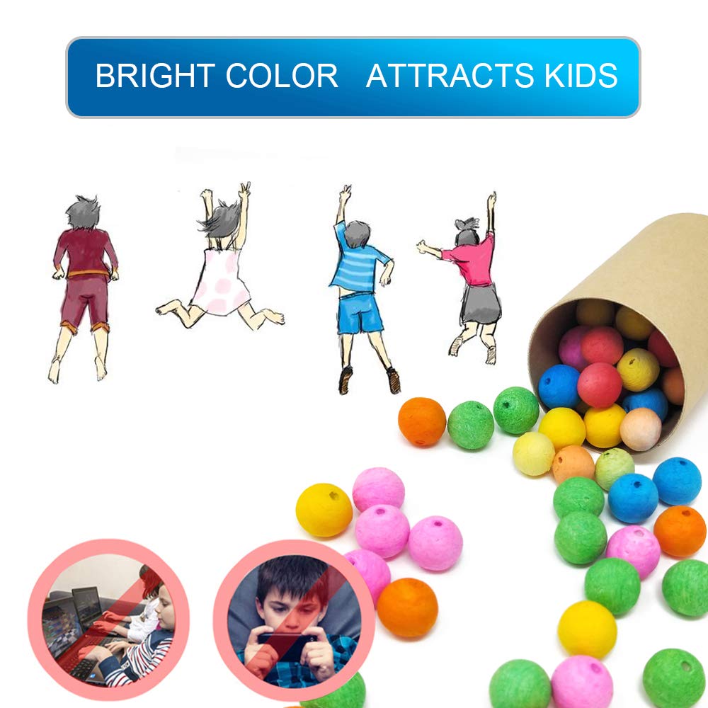 TOPRADE Clay Slingshot Ammo - 100 Colorful Pellets, Safe for Kids, Indoor & Outdoor Use