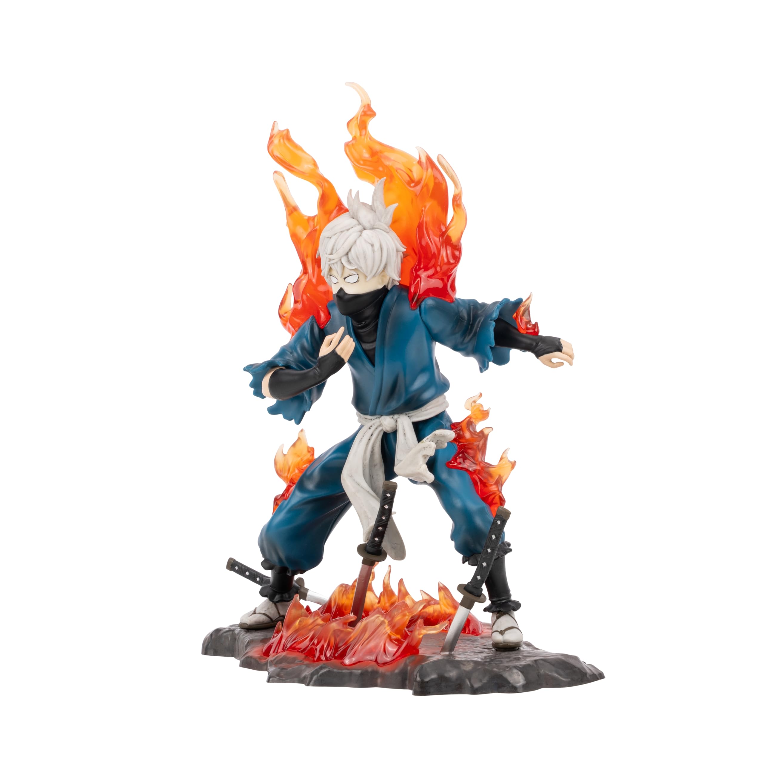 Total Anime Gabimaru Hell's Paradise 9-Inch Collector Statue with Dynamic Pose and Flame Base