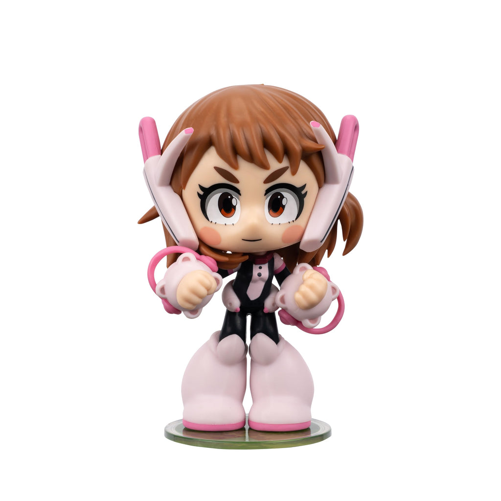 Total Anime Ochaco Uraraka Kawaii Figure - 4-Inch Articulated Mini-Figure with Display Base