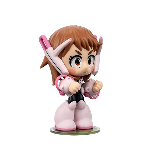 Total Anime Ochaco Uraraka Kawaii Figure - 4-Inch Articulated Mini-Figure with Display Base