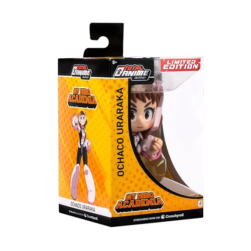 Total Anime Ochaco Uraraka Kawaii Figure - 4-Inch Articulated Mini-Figure with Display Base