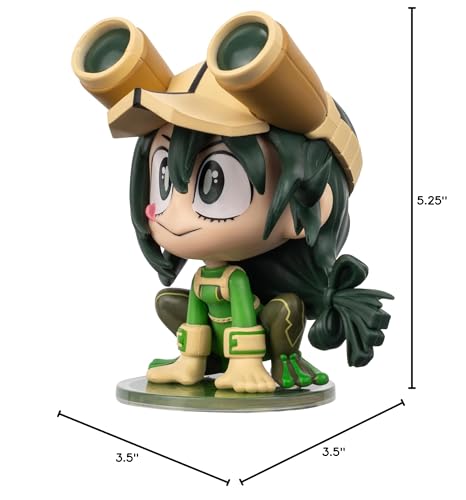 Total Anime Tsuyu Asui (Kawaii) 4-Inch Articulated My Hero Academia Figure with Display Base
