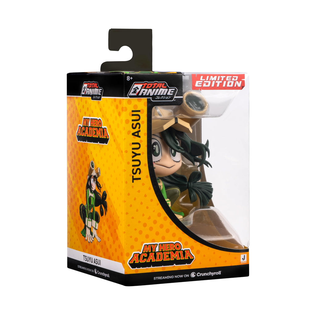 Total Anime Tsuyu Asui (Kawaii) 4-Inch Articulated My Hero Academia Figure with Display Base