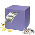 Totola Stainless Steel Piggy Bank – Indestructible 4.72-Inch Savings Box with Must-Break-to-Open Design (Purple)