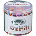Tough 1 Braidette Rubber Bands – 1000 Rainbow Cotton Bands in Screw-Top Container