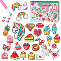 TOY Life Diamond Painting Stickers for Kids – 26 Pack Unicorn Gem Art Crafts for Girls Ages 3-12