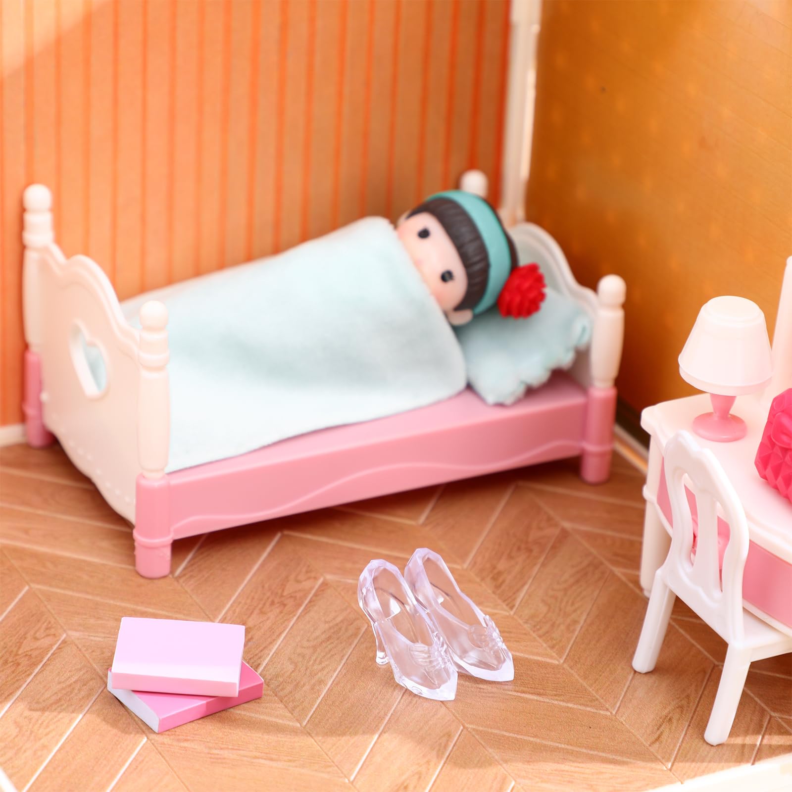 TOYANDONA 30 Pairs Clear Plastic Doll Shoes – Mini High Heels for Dress-Up and Dollhouse Play