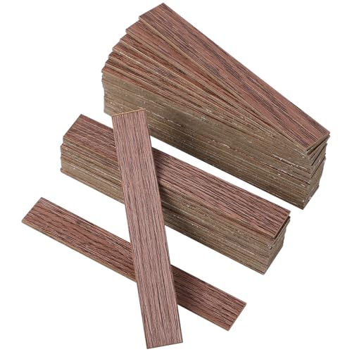 TOYANDONA 40-Piece Self-Adhesive Dollhouse Wood Flooring - Dark Brown Miniature Floorboards for DIY Dollhouse Décor
