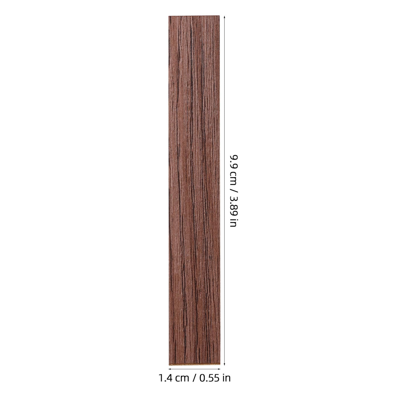 TOYANDONA 40-Piece Self-Adhesive Dollhouse Wood Flooring - Dark Brown Miniature Floorboards for DIY Dollhouse Décor