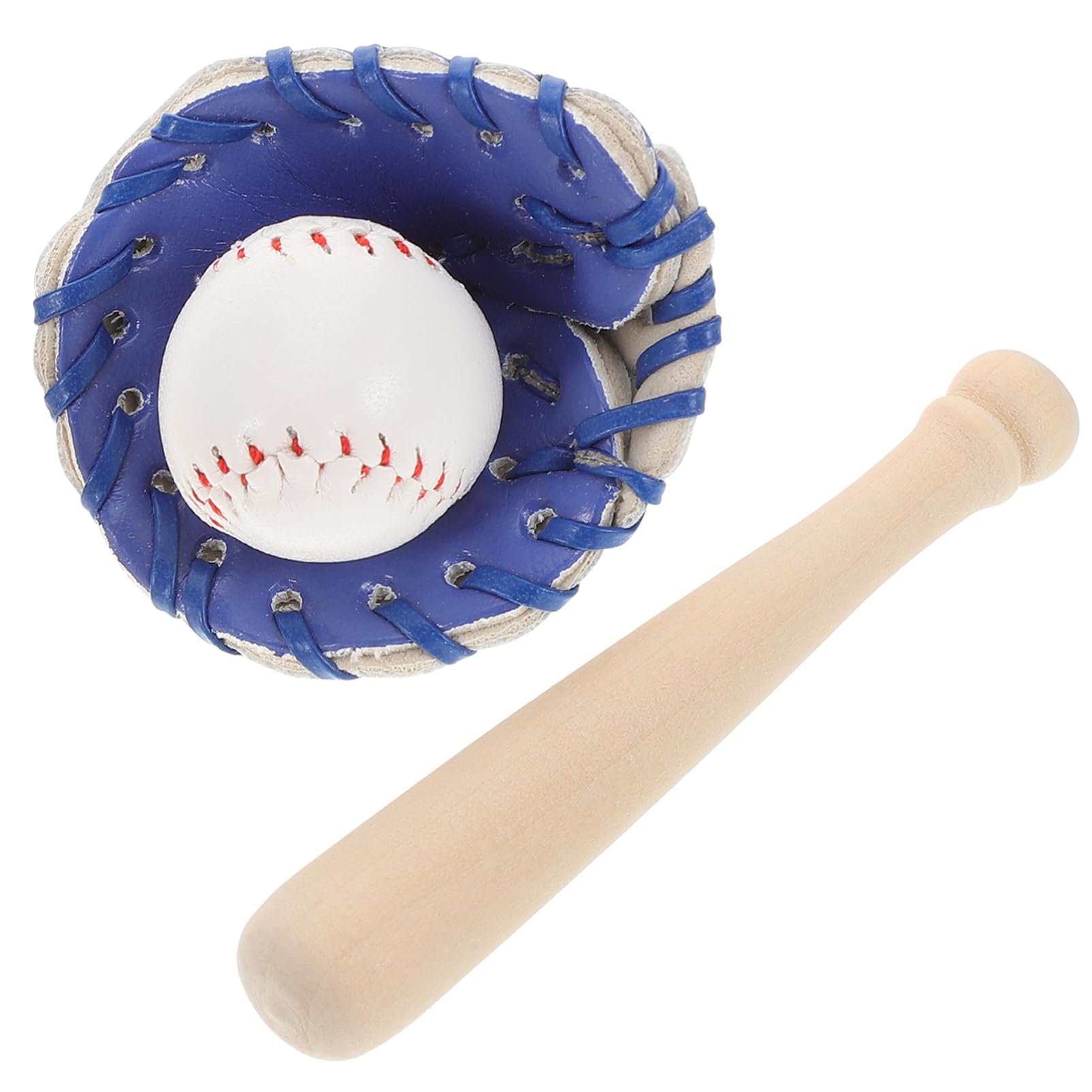 TOYANDONA Mini Baseball Bat and Gloves Kit – 1:12 Scale Cake Topper & Dollhouse Decor