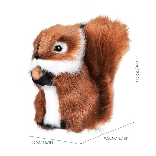TOYANDONA Realistic Squirrel Plush Toy – Lifelike Small Stuffed Animal for Decoration, Play, and Photography