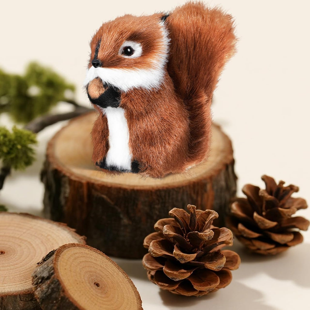 TOYANDONA Realistic Squirrel Plush Toy – Lifelike Small Stuffed Animal for Decoration, Play, and Photography