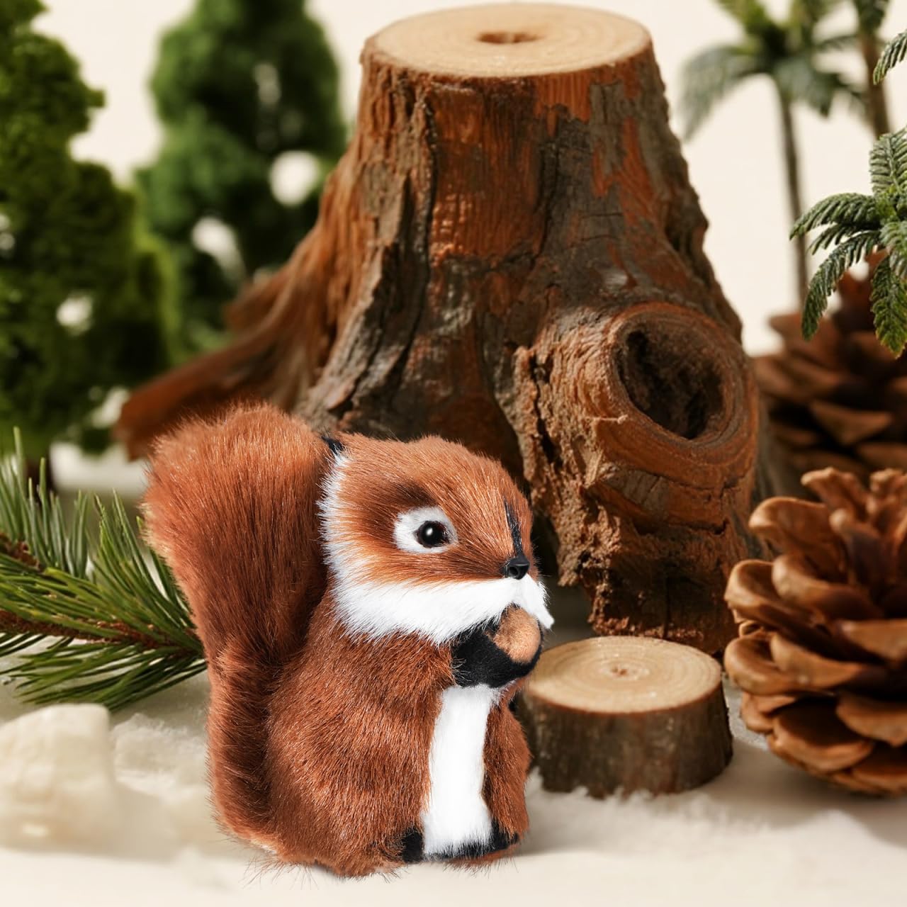 TOYANDONA Realistic Squirrel Plush Toy – Lifelike Small Stuffed Animal for Decoration, Play, and Photography