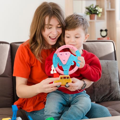 TOYANDONA Toddler Steering Wheel Toy – Simulated Driving with Lights and Sounds for Ages 4-6