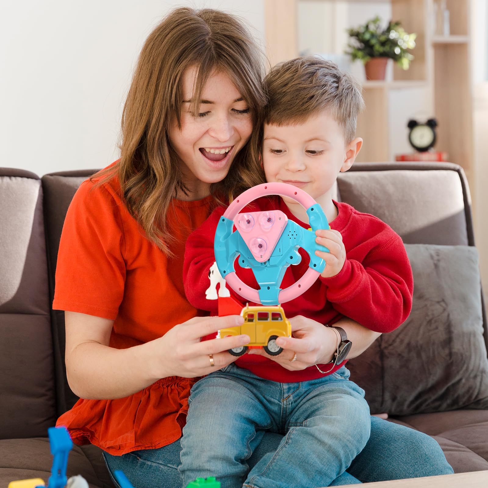 TOYANDONA Toddler Steering Wheel Toy – Simulated Driving with Lights and Sounds for Ages 4-6