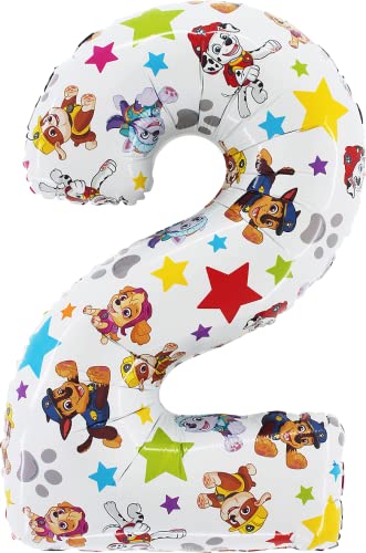 Toyland 26-Inch Paw Patrol Number 2 Foil Balloon for Kids Birthday Party