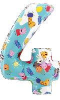 Toyland 66cm Peppa Pig & Friends Number Foil Balloon - Choose Number 1-6 for Kids Party Decor