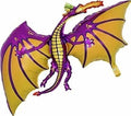 Toyland 90cm Purple Dragon Foil Balloon – Mylar Party Decoration for Birthdays