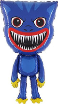 Toyland 96cm Blue Monster Foil Balloon – 38-Inch Giant Mylar Party Decoration