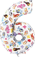 Toyland Bluey & Bingo Number Foil Balloon 26 Inch - Kids Party Decoration (Numbers 1-6)