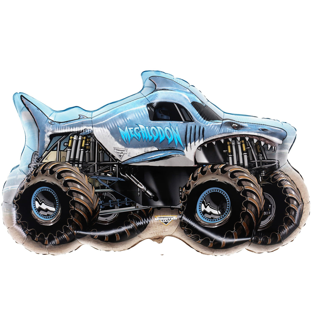 Toyland Monster Jam Megalodon Foil Balloon – 85cm (33 inch) Blue Monster Truck Balloon