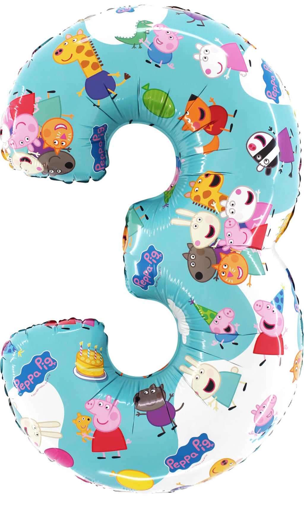 Toyland Peppa Pig Number Foil Balloon 66cm – Kids Party Decoration (Choose 1-6)