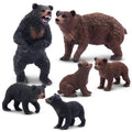 Toymany 6PCS Bear Figurines - Realistic Forest Animal Family Set for Kids