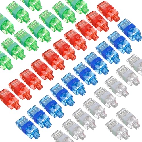 Toyoget 40 LED Finger Lights, 4 Colors, Battery-Powered Party Favors for Raves & Concerts