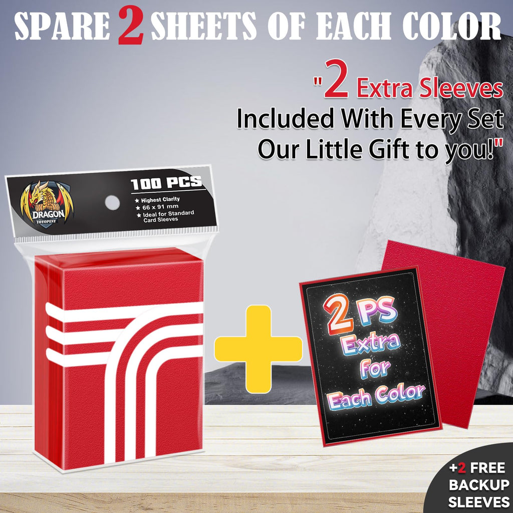 toyopeny Matte Card Sleeves (612 Pack) – 6 Colors, 66x91mm, Acid-Free for TCG, Sports & Magic