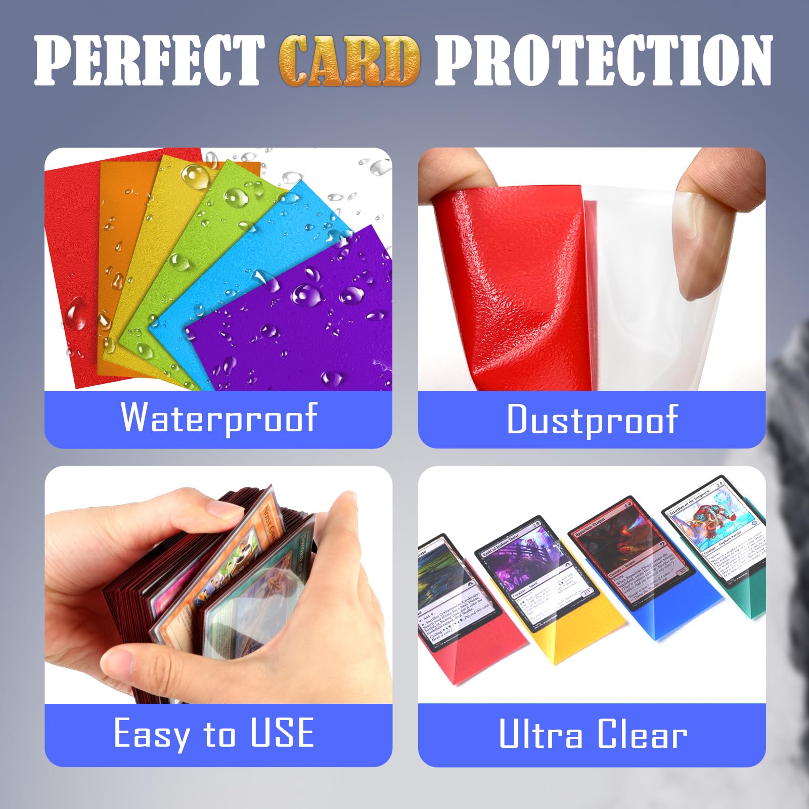 toyopeny Matte Card Sleeves (612 Pack) – 6 Colors, 66x91mm, Acid-Free for TCG, Sports & Magic