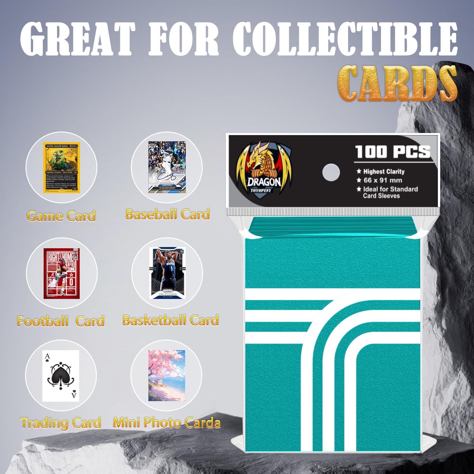 toyopeny Matte Card Sleeves (612 Pack) – 6 Colors, 66x91mm, Acid-Free for TCG, Sports & Magic