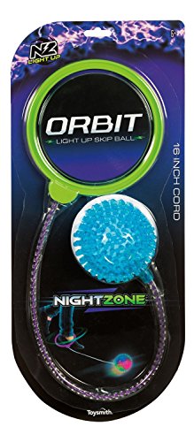 Toysmith NightZone Orbit Light Up Skip Ball with Flashing LED