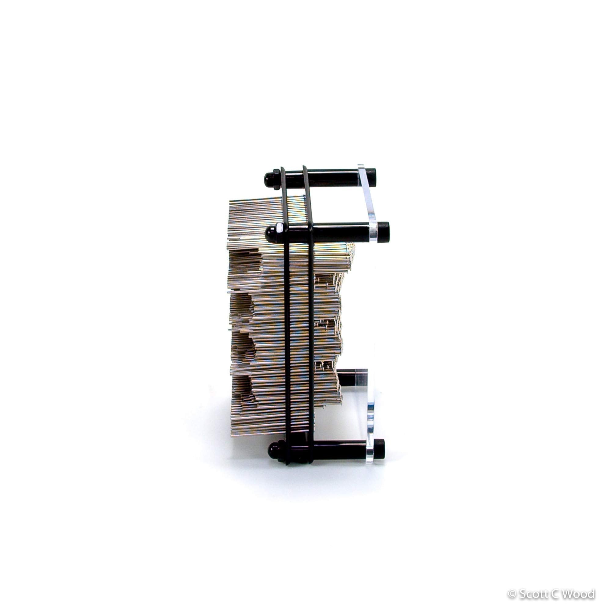 Toysmith Pin Art – 3D Fidget Desk Toy, Black Frame, 3.75 x 5 Inches