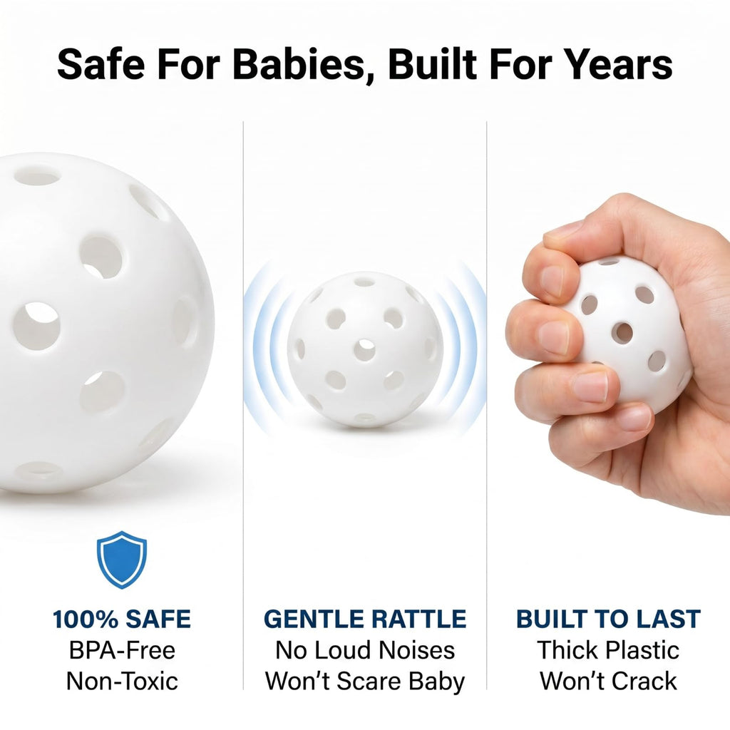 Toyvian 50-Pack Noise Maker Inserts – Replacement Sound Inserts for Baby Rattles, Plush Toys, Dolls, and Pillows