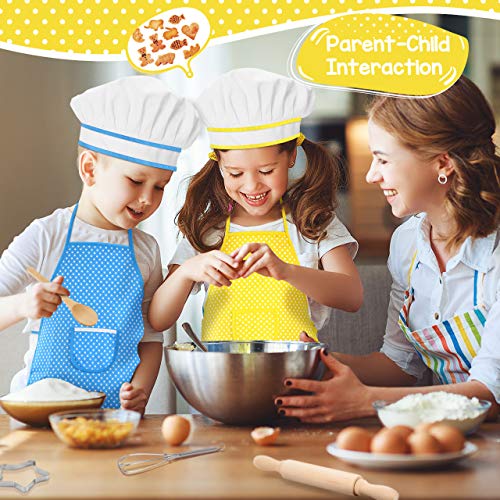 Toyze Kids Chef Costume Set with Baking Tools - Pretend Play Apron and Hat for Girls Boys Ages 2-8