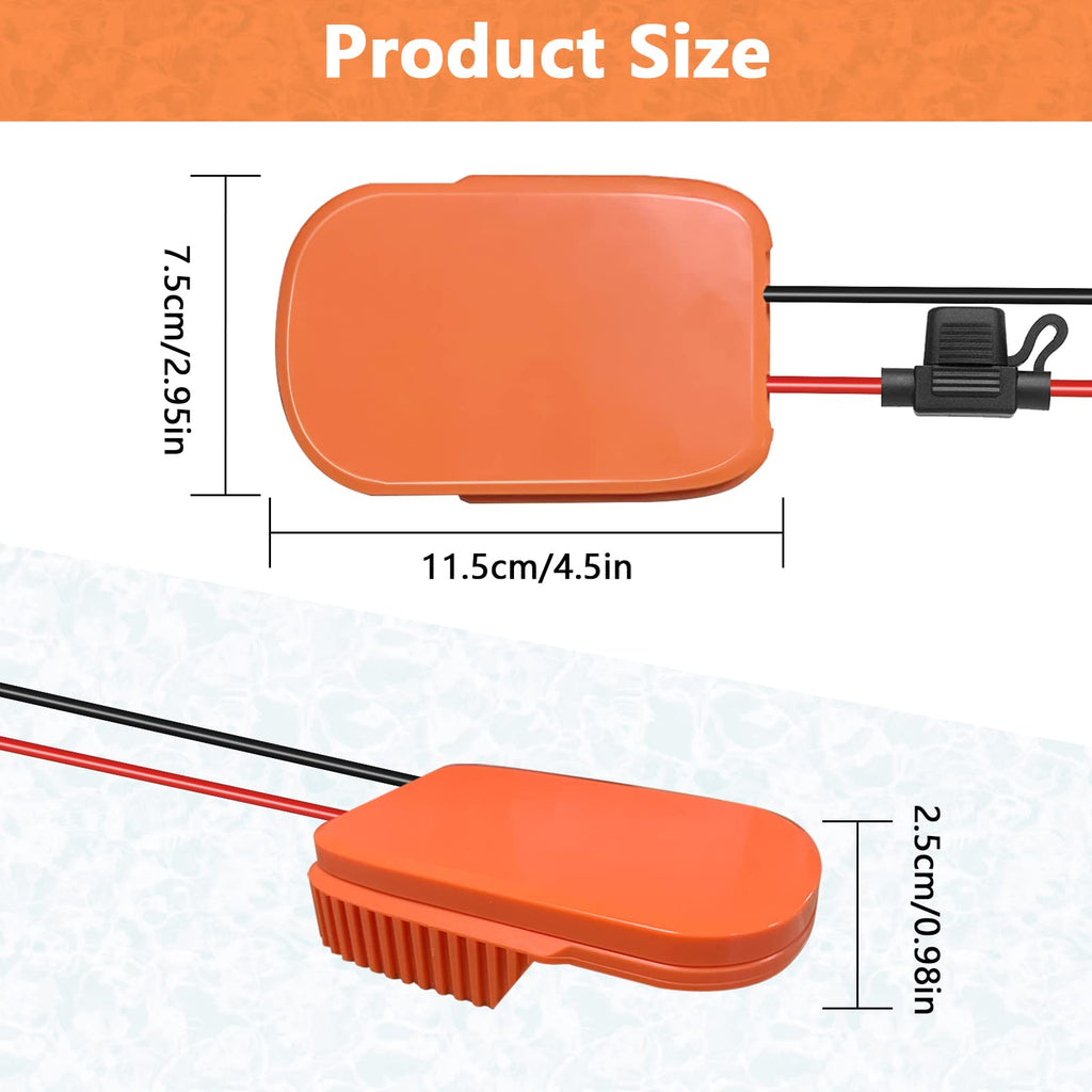 TPDL Power Wheel DIY Adapter for Ridgid AEG 18V Battery - 14AWG Wire with 30A Fuse & Terminals