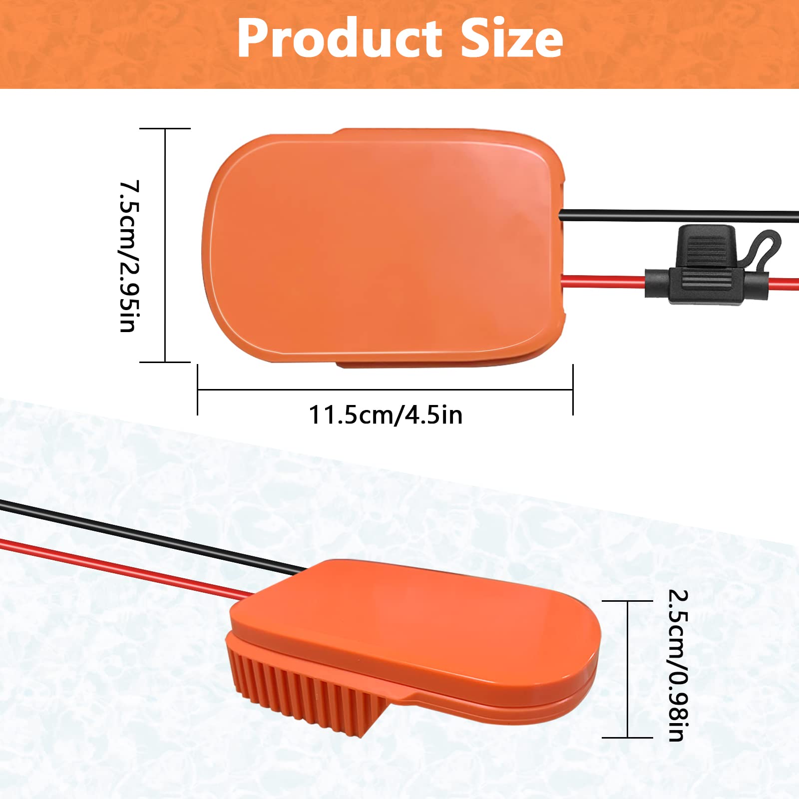 TPDL Power Wheel DIY Adapter for Ridgid AEG 18V Battery - 14AWG Wire with 30A Fuse & Terminals