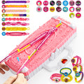 TQRAZ Bracelet Making Kit for Girls 8-12 - Pink Friendship Bracelet Craft Set with Loom & Accessories