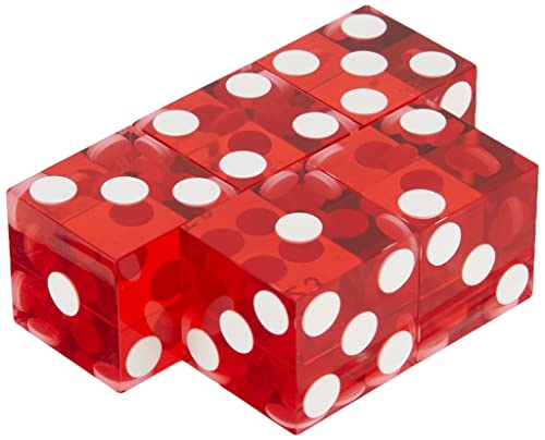 Trademark Poker 19mm Red Casino Dice – Serialized A-Grade Precision Set